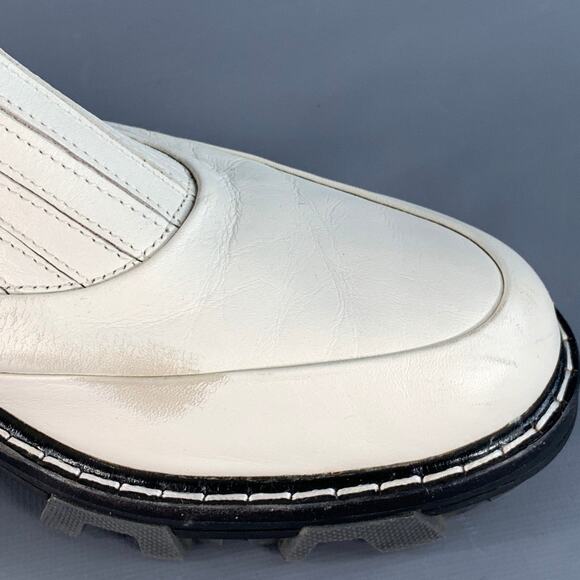 RAG & BONE Size 10 White Leather Pull On Ankle Boots - Picture 10 of 12